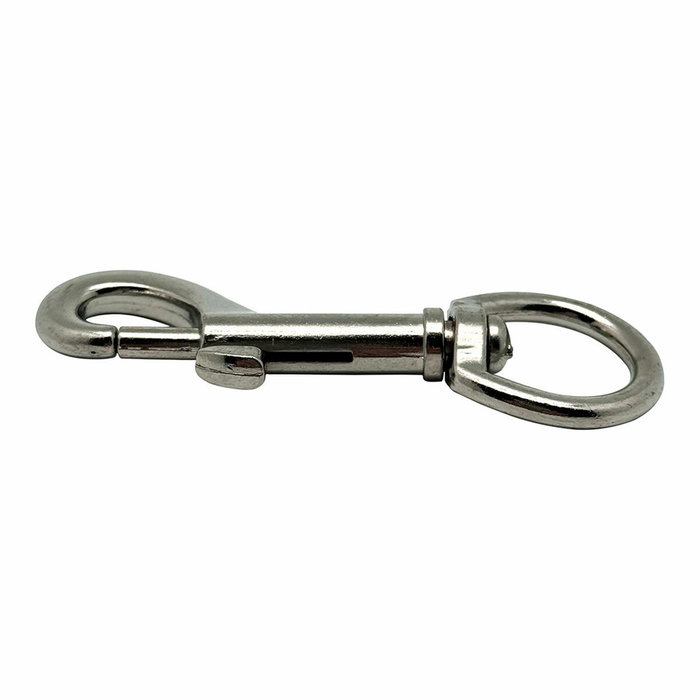 Edm Mosquetón llavero anilla modèle MSQ05 en acier nickelé 82 mm