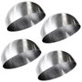 Lily Cook Lot de 4 Moules Coupole 8x4 cm en Acier Inoxydable