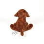 DEQUBE Peluche Labrador chocolat assis 12 cm, référence 939D00254 Bocalan