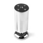 Rei 413 Pied rond en aluminium réglable chromé brillant Ø50 x 150/155 mm