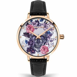 Police PL16032MSR-01 - Montre analogique femme dorée et noire
