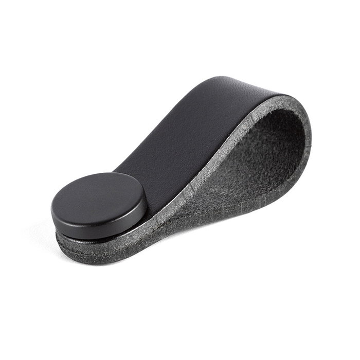 VIEFE Tirador colgante Flexa 22X70 en cuir, finition beige - chrome, avec distanciateur pour trou d'emplacement 22X70