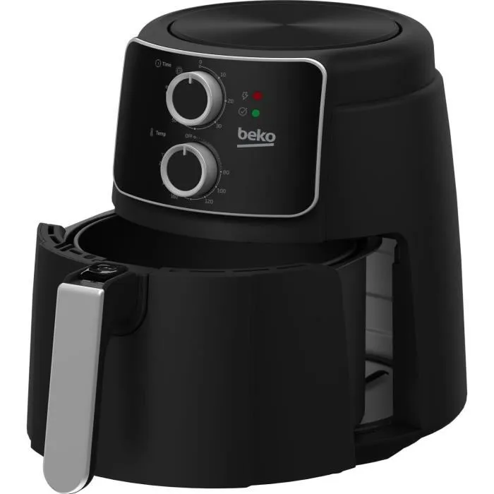 Beko FRL2242B Friteuse sans huile multifonction 3.9 L (0.8 kg frites) 1500 W Noir avec minuteur et sécurité coupe-circuit