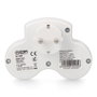 Edm Adaptateur 2 prises 2P+T Schuko avec 2 USB (A+C) 5V DC 2.1A 10,5 W 3680 W / 230 V Blanc 112 x 39,5 x 80 mm