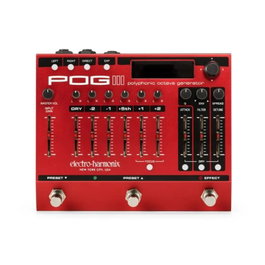 EHX Pog3 Pédale polyphonique générateur d'octaves avec alimentation 9.6 VDC et port USB-C