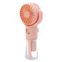 Thulos TH-MFN-01 Mini ventilateur portable avec brumisateur, 4 vitesses, rechargeable, couleur rose