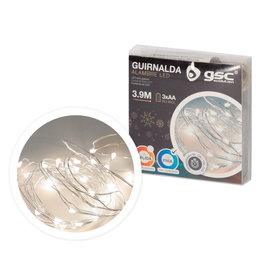Bambasy Guirlande en fil de fer LED 3,9 m Lumière froide