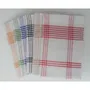 Home Linge Passion Lot de 6 torchons de cuisine 100% Coton 50 x 70 cm Multicolore à carreaux - Élégants, absorbants, avec attache