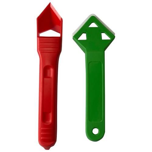 Burcasa Lot de 2 spatules alisadoras et retire-silicone en ABS Burcasa Lot de 2 spatules alisadoras et retire-silicone en ABS