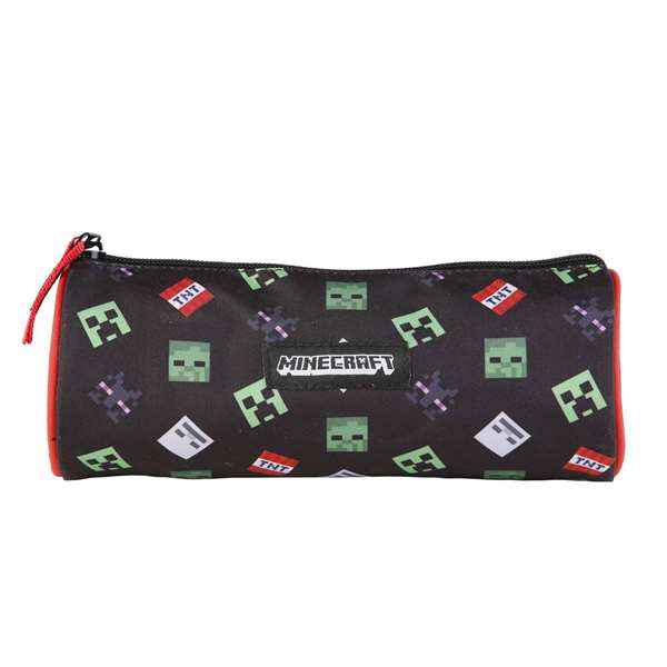 Toybags Portatodo rond Minecraft TNT - Intérieur doublé - Dimensions 8 x 22 x 8 cm - En textile