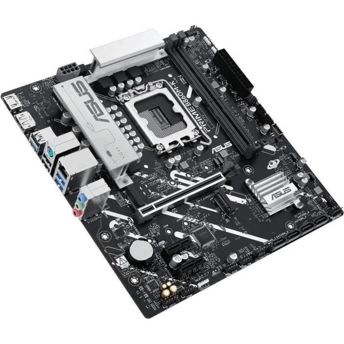 ASUS PRIME B860M-K - Carte mère micro ATX Intel B860 Socket LGA 1851, DDR5, M.2, SATA III, 2.5 GbE, pour Intel Core Ultra 2