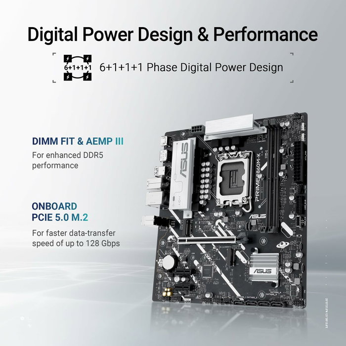 Asus Prime B860M-K micro ATX Intel B860 DDR5 Asus Prime B860M-K micro ATX Intel B860 DDR5