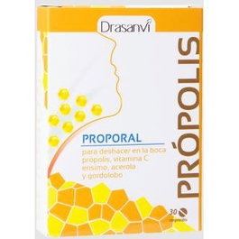 Drasanvi Propolis Proporal Masticable 30 comprimés - Complément alimentaire à la propolis, réglisse, érysimum, acerola et bouillon-blanc, riche en vitamine C
