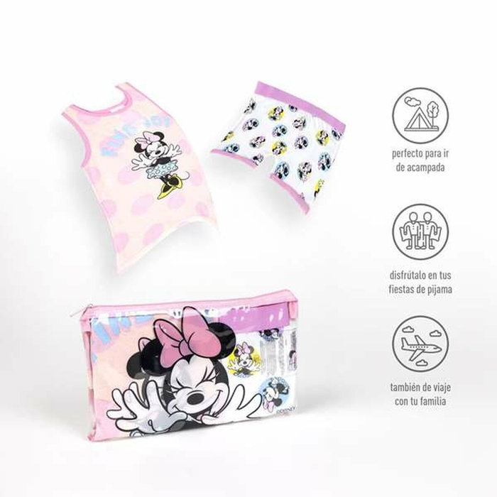 Minnie Mouse Pyjama Enfant Rose avec Trousse de Toilette 4 Ans