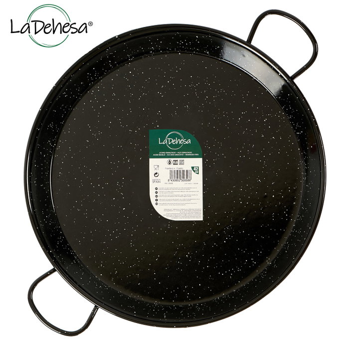 La Dehesa Paellera émaillée 42 cm acier émaillé noir 10 portions (Set de 6)