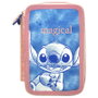 KIDS LICENSING Trousse Stitch Disney Triple - Lot de 3 trousses, dimensions 14 x 20 x 5 cm