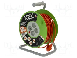 KEL Rallonge réseau H05VV-F 3G1mm² 50m orange