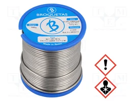 BROQUETAS Étain Sn60Pb40 à base de plomb 2mm 500g