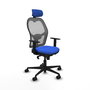 Chaise de Bureau avec Appui-tête Piqueras y Crespo 1D036N2 Bleu