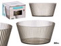 Leknes Bol Rayes Gris 800 ml 15x7x15 cm Plastique PS (Set de 24)