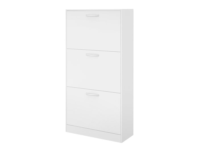 Giftdecor Meuble à chaussures en bois 3 étagères blanc 60x116x24 cm