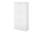 Giftdecor Meuble à chaussures en bois 3 étagères blanc 60x116x24 cm