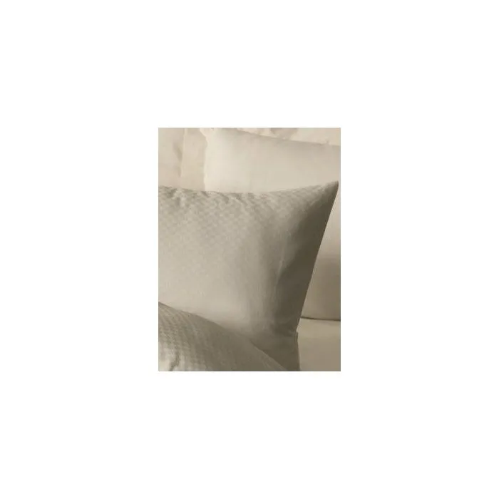 Parure de lit 140x200cm avec 1 taie d'oreiller 60x60cm - 100% coton renforcé - Imprimé carreaux crème - Ensemble housse de couette