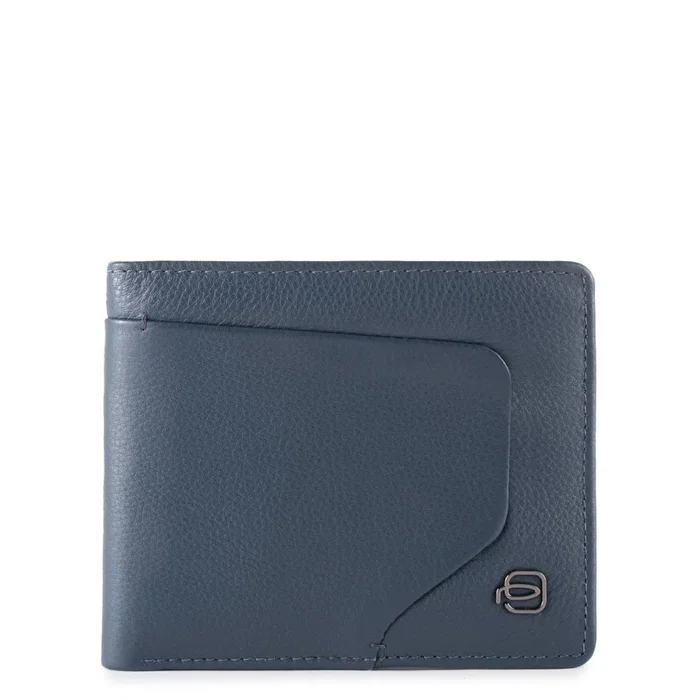 Piquadro Akron Portefeuille en cuir homme avec porte-documents détachable - Bleu Piquadro Akron Portefeuille en cuir homme avec porte-documents détachable - Bleu