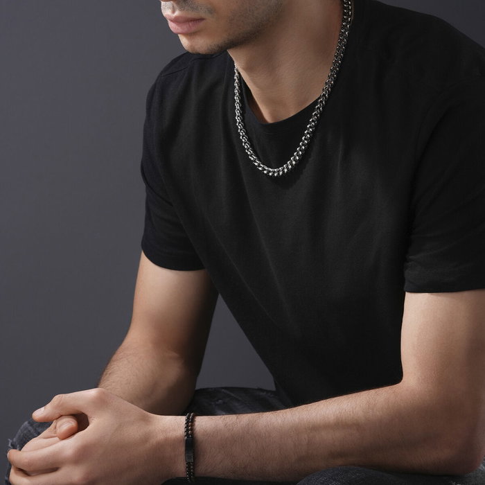 Collier Homme Police PEAGN0037501 Argenté