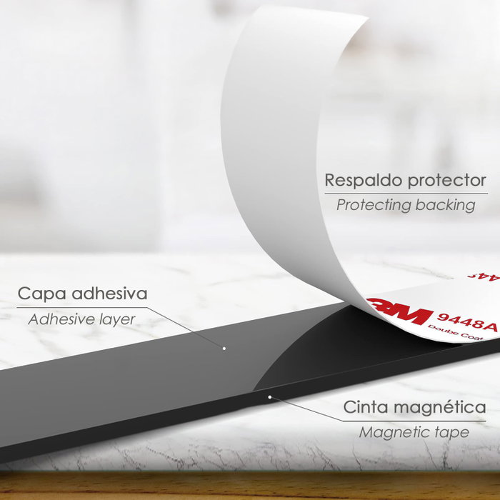WOLFPACK LINEA PROFESIONAL Cinta Magnética Adhesiva A+B 1+1m 15mm WOLFPACK LINEA PROFESIONAL Cinta Magnética Adhesiva A+B 1+1m 15mm