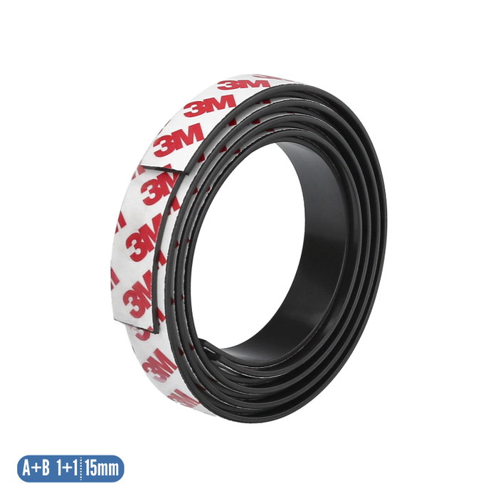 WOLFPACK LINEA PROFESIONAL Cinta Magnética Adhesiva A+B 1+1m 15mm WOLFPACK LINEA PROFESIONAL Cinta Magnética Adhesiva A+B 1+1m 15mm