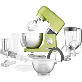 Sencor STM 7870GG Robot Pâtissier 1000 W, Bol Inox 4.5 L, 8 Vitesses, Éclairage LED, Pour Pétrir, Fouetter, Mélanger