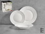 Vivalto Set Vajilla Relieve Opal 18 pièces blanc 26x26x19 cm (Set de 2)