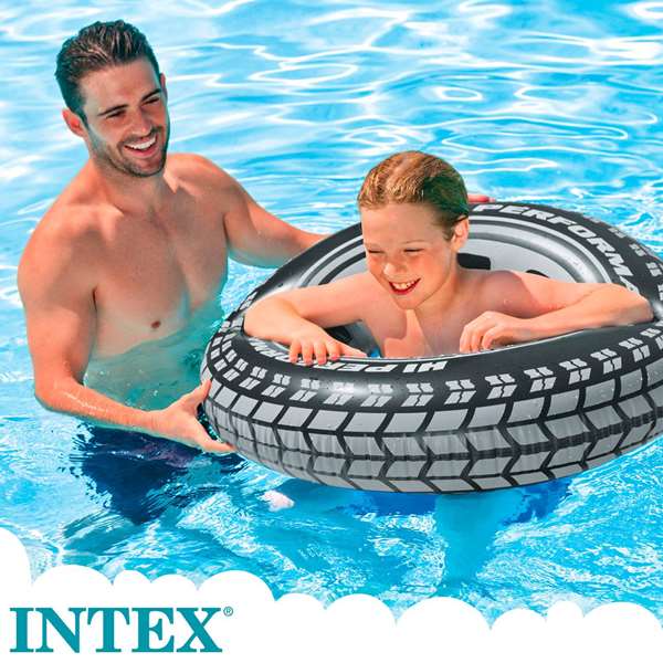 Intex - Flotteur en forme de pneu 91 cm, pour enfant de +9 ans, en PVC - 100%