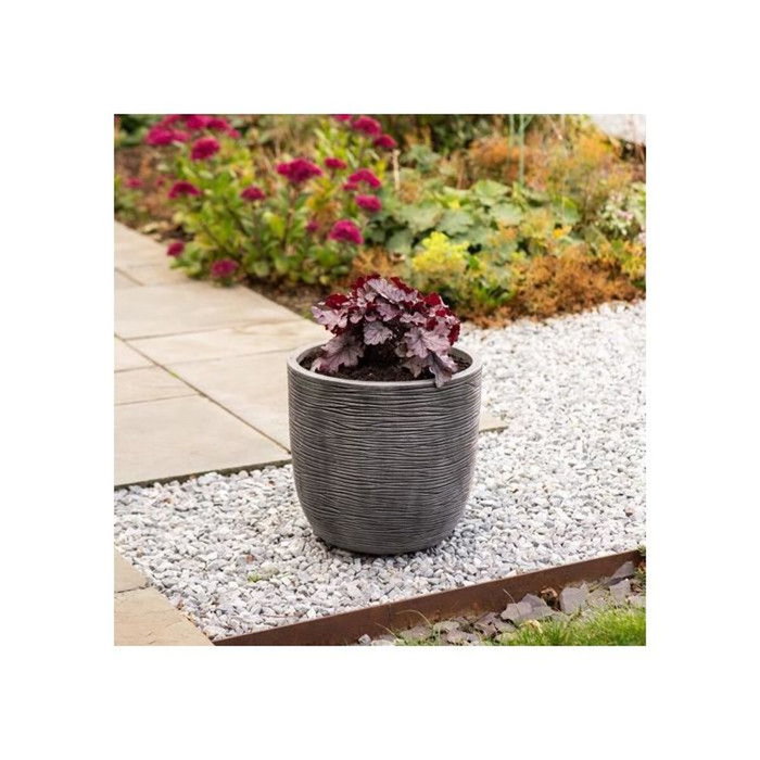 Strata Pot de fleur Amalfi Rond Étain L Large Strata Pot de fleur Amalfi Rond Étain L Large