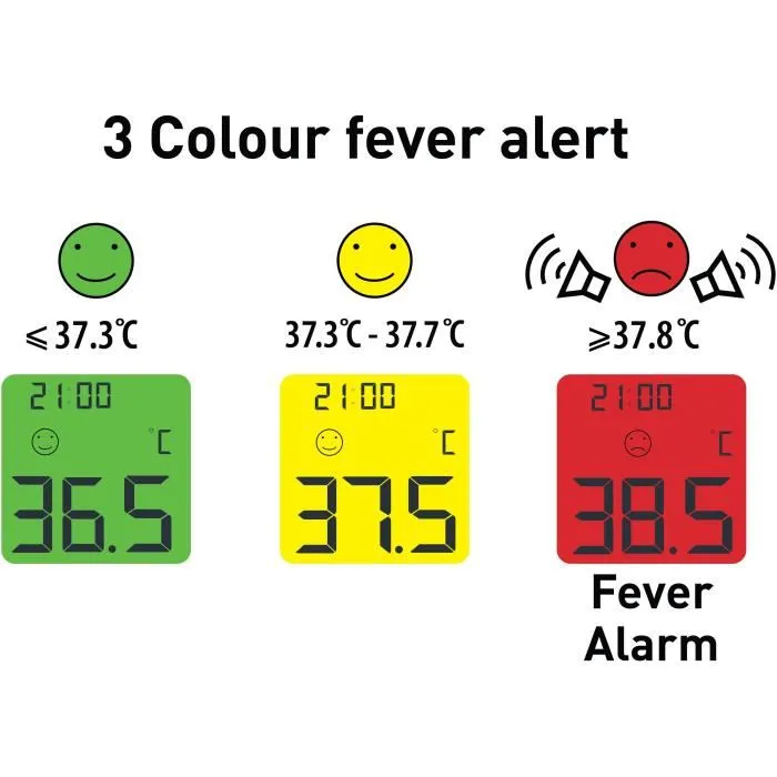 Dreambaby Thermomètre frontal infrarouge numérique sans contact pour bébés et adultes - Mesure de fièvre rapide et précise