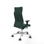 Piqueras Y Crespo Fauteuil Albacete Vert Bouteille avec Mécanisme Synchrone et Base Aluminium
