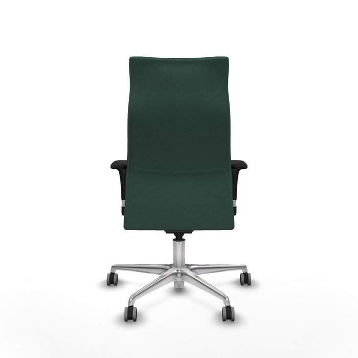 Piqueras Y Crespo Fauteuil Albacete Vert Bouteille avec Mécanisme Synchrone et Base Aluminium
