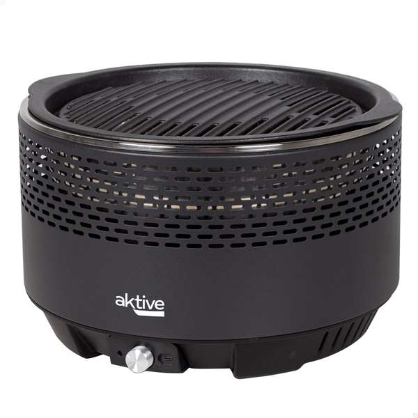 Color Baby Barbecue circulaire sans fumée noir Aktive D34 cm - Gril en acier inoxydable pour enfants, pile AA Color Baby Barbecue circulaire sans fumée noir Aktive D34 cm - Gril en acier inoxydable pour enfants, pile AA
