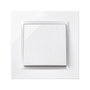 Simon Pulsateur blanc série 10 plastique IP20 avec cadre 230V 10A 8,4x4,5x8,4cm