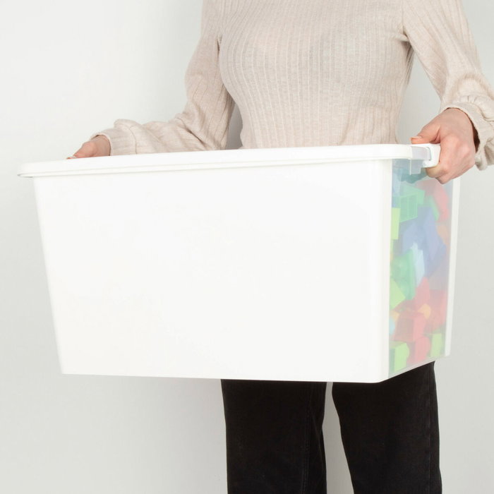 Boîte de rangement avec couvercle Curver Blanc Plastique 40 L 55 x 28 x 35 cm (5 Unités)