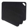 Wenko Lot de 3 planches à découper flexibles antidérapantes noir 38x29cm / 33,5x24cm / 28x18cm
