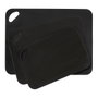 Wenko Lot de 3 planches à découper flexibles antidérapantes noir 38x29cm / 33,5x24cm / 28x18cm