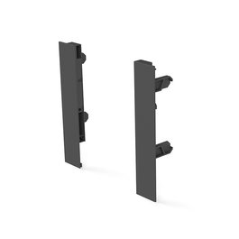 Herrajes Alk Juego de Fijación Frontal Qube H90 H120 H185 - Jeu de Fixation Frontale, Finition Anthracite, Hauteur H185