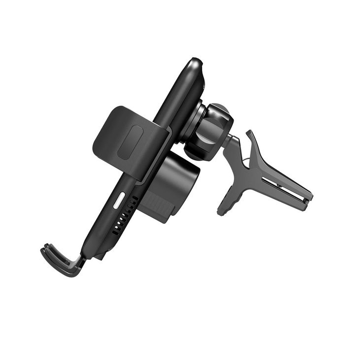 Veho TA-10 Support voiture universel avec charge rapide sans fil Qi 15W, fixation tableau de bord/pare-brise/ventilation, pince automatique, câble long Veho TA-10 Support voiture universel avec charge rapide sans fil Qi 15W, fixation tableau de bord/pare-brise/ventilation, pince automatique, câble long