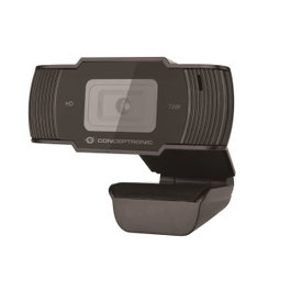 Conceptronic AMDIS05B Webcam HD 720P avec micro et cache confidentialité USB 2.0