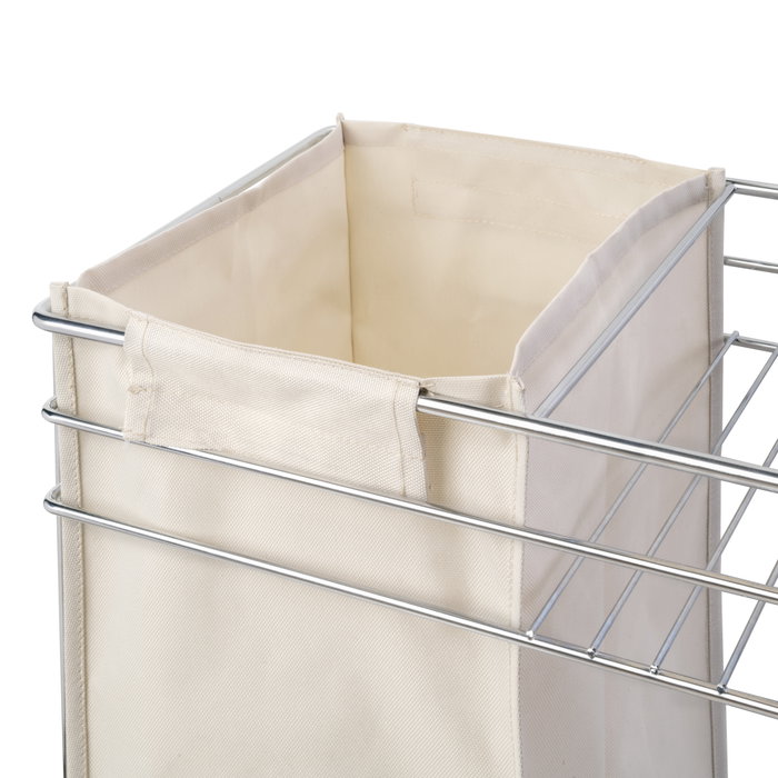 Emuca Chariot coulissant Supra avec paniers et sac à pain, Module 300, Chromé