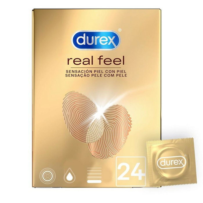 Durex Real Feel - Préservatifs Sensation Naturelle - 24 Unités Durex Real Feel - Préservatifs Sensation Naturelle - 24 Unités