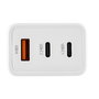 Intenso Chargeur mural GaN W65ACC 1xUSB-A 2xUSB-C blanc