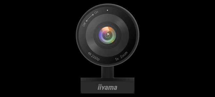 iiyama UC-CAM10PRO-1 Webcam Professionnelle 4K avec Micro intégré, Zoom Numérique 5x, Champ de Vision 120°, Autofocus et Poursuite Automatique, Compatible Zoom/Teams